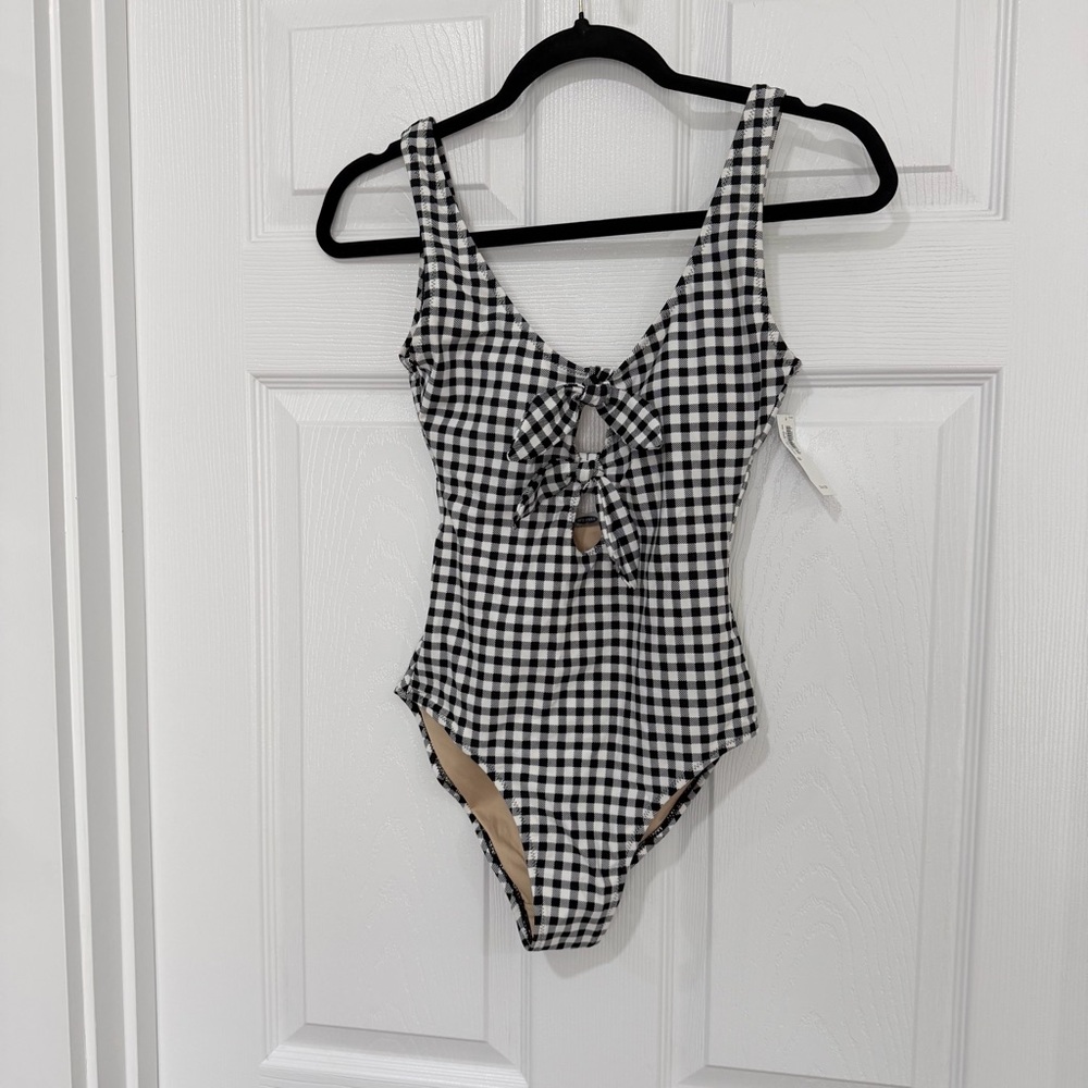 NWT Old Navy Black and White Checkered One Piece Swimsuit